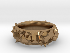 Facets Ring (Size 7) in Natural Brass