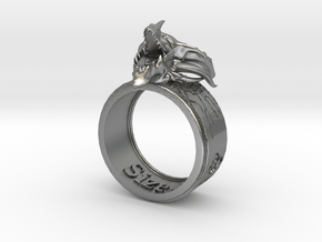 Ring - Deathring the Destroyer (Size 13) in Natural Silver