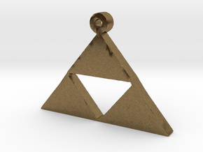 Triforce Pendent  in Natural Bronze