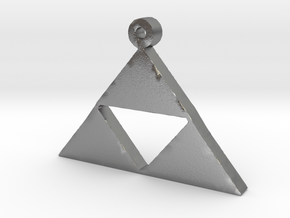 Triforce Pendent  in Natural Silver
