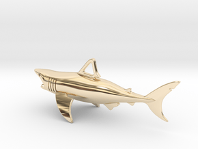 Shark Pendant in 14K Yellow Gold