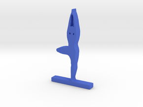 Yoga Pose ( Vakrasana ) in Blue Processed Versatile Plastic