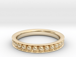 Sphere-Edged Ring (Sz 8) in 14K Yellow Gold
