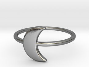 Midi Moon Ring by titbit in Polished Silver