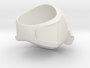 Knight Wing Ring in White Natural Versatile Plastic