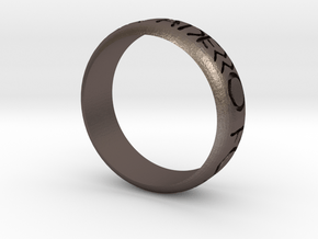 Etrusco Ring in Polished Bronzed Silver Steel