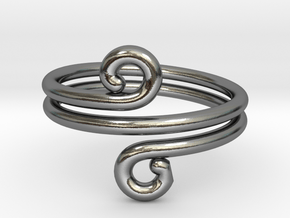 Swirl Design Ring in Polished Silver