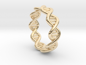 Male DNA Ring From The Male Female Matching Set in 14K Yellow Gold