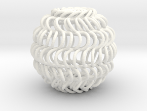 Spiral Cage in White Processed Versatile Plastic