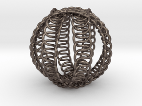 Knot Ball in Polished Bronzed Silver Steel