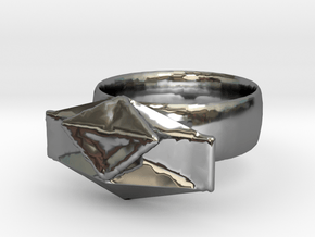 Puzzle Ring in Fine Detail Polished Silver