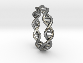 Female DNA Ring From The Male Female Matching Set in Polished Silver