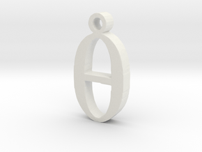 0 Necklace Pendant  in White Natural Versatile Plastic