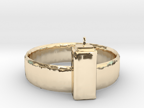 Tardis Ring in 14K Yellow Gold