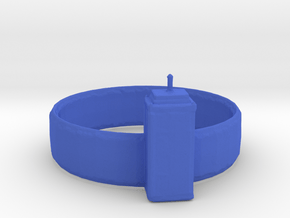 Tardis Ring in Blue Processed Versatile Plastic