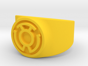 Sinestro Yellow Fear GL Ring (Szs 5-15) in Yellow Processed Versatile Plastic