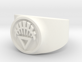 White Life GL Ring (Sz's 5-15) in White Processed Versatile Plastic