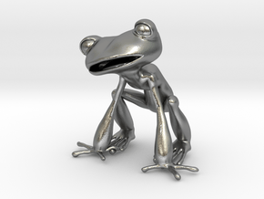 Frog 3,8 cms in Natural Silver