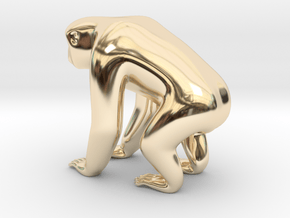 Silvery Gibbon in 14K Yellow Gold