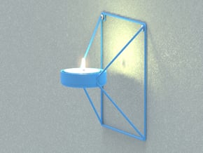 Kube Tealight Holder in Blue Processed Versatile Plastic