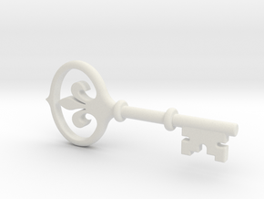 Kappa Key Pendant in White Natural Versatile Plastic