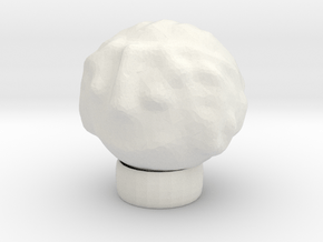 Sculptris Head With Hair On Tinkercad Ring in White Natural Versatile Plastic
