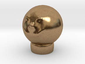 Sculptris Head Smiley Meme On Tinkercad Ring in Natural Brass