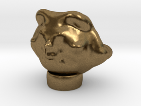Egyptian Cat Head Made On Sculptris in Natural Bronze