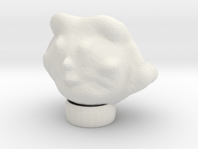Egyptian Cat Head Made On Sculptris in White Natural Versatile Plastic