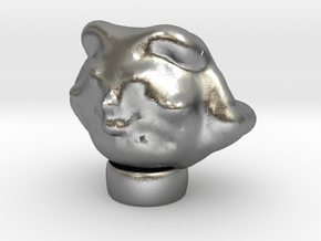 Egyptian Cat Head Made On Sculptris in Natural Silver