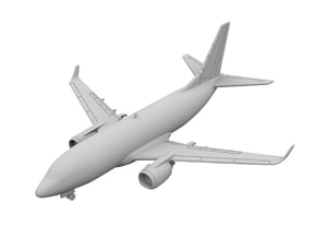 1:200 - 737-500 (XL) in Smooth Fine Detail Plastic