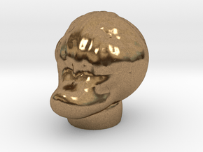 Sculptris Lizard Duck Creature head in Natural Brass