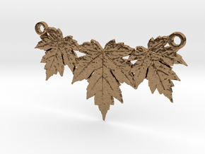 Maple Leaf Necklace in Natural Brass