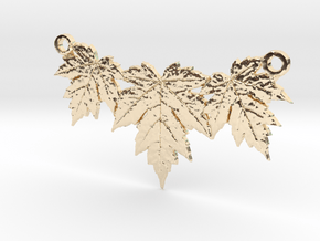 Maple Leaf Necklace in 14K Yellow Gold