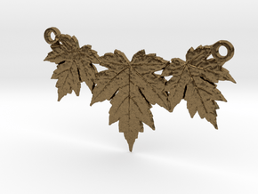 Maple Leaf Necklace in Natural Bronze