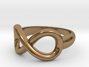 Infinity Ring-Size 7 in Natural Brass