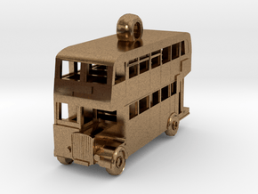 Double Decker Bus in Natural Brass