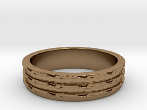 Greater Than Three Ring Size 7 in Natural Brass