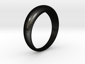 Simple Ring - Size 6,5 (Usa) in Matte Black Steel