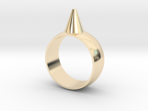 223-Designs Bullet Button Ring Size 6.5 in 14K Yellow Gold