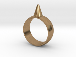 223-Designs Bullet Button Ring Size 7.5 in Natural Brass