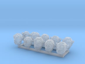 28mm Mutant Heads X10 in Smooth Fine Detail Plastic