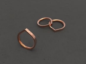 "ANGLE"_Women ring in Polished Bronze