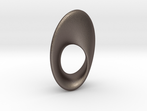 Mobius Oval 16x23mm in Polished Bronzed Silver Steel