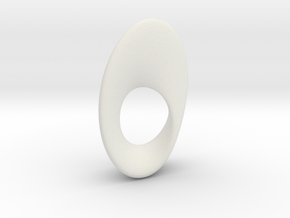 Mobius Oval 16x23mm in White Natural Versatile Plastic