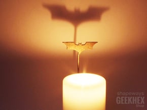 Batman 2008 - Spotlight Candle Attachment in Polished Bronzed Silver Steel