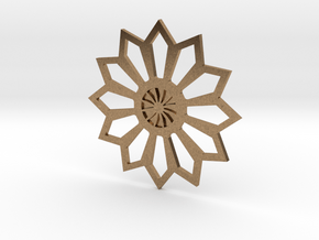 Moroccan Flower Pendant in Natural Brass