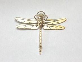 Dragonfly Brooch/Pendant in Natural Silver