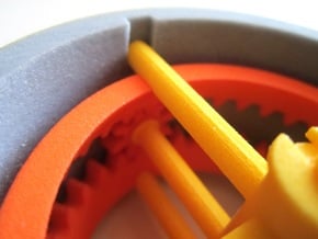 Multiplicator Gears in Orange Processed Versatile Plastic