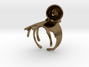 Spilled-Tea Ring Size 6 in Polished Bronze